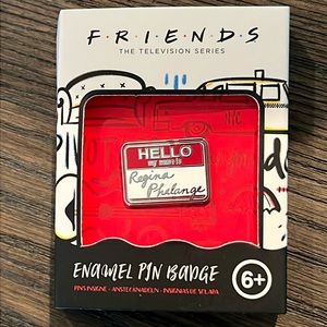 “Friends” Hello my name is Regina Filange Enamel Pin Brand New In Box Gift
